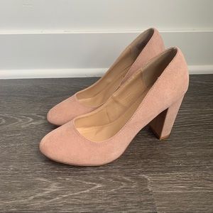 Nude Pink Block Heel